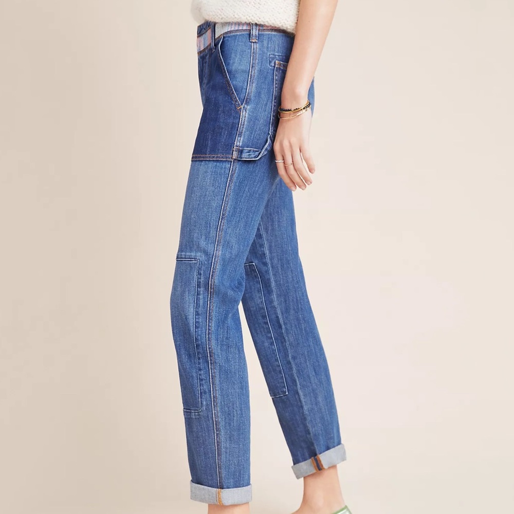 NWT Anthropologie Pilcro Embroidered Slim Boyfriend Jeans - Picture 2 of 6